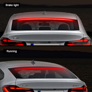 Flowing Flashing Red Single Mode High Bright Car Third Brake Light Tail Stop Lamp Car Brake Light Strip Bar Lighting Decoration